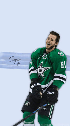 Tyler Seguin: Beaming With Victory On Ice Wallpaper