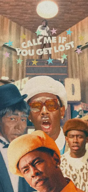 Tyler The Creator Displayed Behind A Desktop, With A Polaroid Photo And Headphones Wallpaper