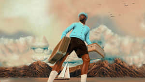 Tyler The Creator Rapping In Concert Wallpaper