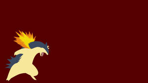 Typhlosion Maroon Background Wallpaper