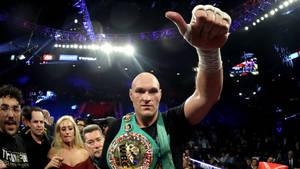 Tyson Fury Thumbs Up After Fight Wallpaper