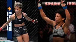 U F C Fighters Celebrating Victory Wallpaper