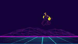 Ubuntu Disco Dingo Neon Terrain Wallpaper