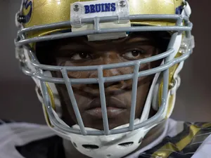 Ucla Bruins Kenny Clark Extreme Close Up Shot Wallpaper