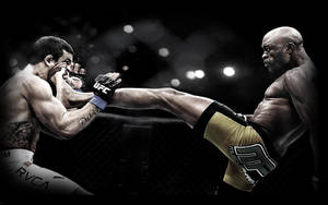 Ufc Silva Iconic Front Kick Wallpaper