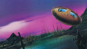 Ufo On Alien Sea Wallpaper