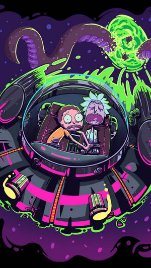 Ufo Rick And Morty 4k Wallpaper