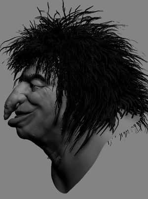 Ugly Funny Hairy Render Wallpaper