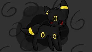 Umbreon Cute Black Art Wallpaper