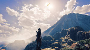 Uncharted Game Nathan Climbing Mountain Wallpaper