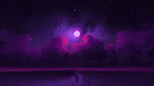 Under The Moon Lit Iphone Wallpaper