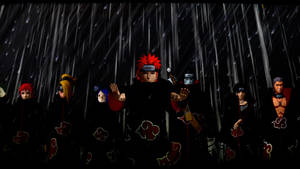 Under The Rain Akatsuki Pc Wallpaper