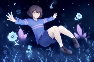 Undertale Frisk Flowers Wallpaper