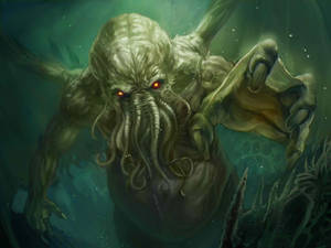 Underwater Encounter With Cthulhu Wallpaper