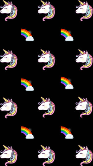 Unicornand Rainbow Pattern Wallpaper