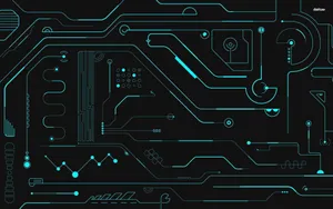 Unique Patterned Circuit Board Wallpaper