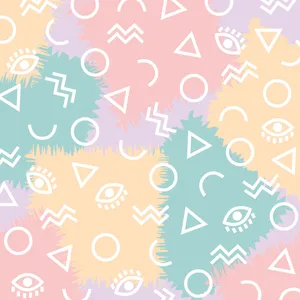 Uniquely Retro Vintage Pastel With A Touch Of Modern Flair Wallpaper