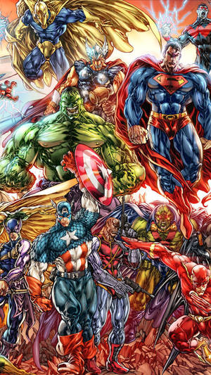 Uniting The Marvel Heroes Wallpaper