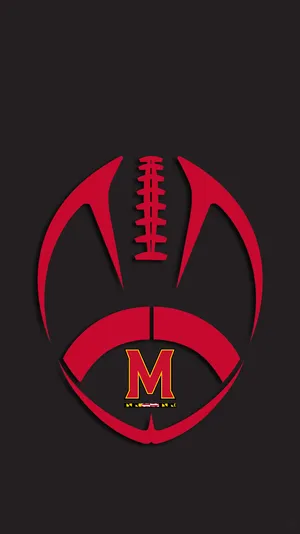University Of Maryland Outlined Football Wallpaper