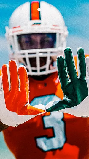 University Of Miami Player Hand Sign Wallpaper