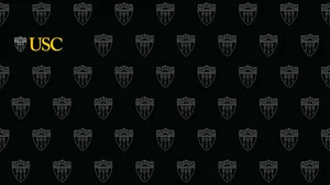 University Of Southern California Pattern Dark Wallpaper