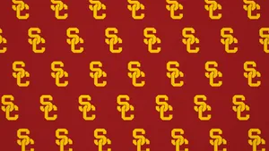 University Of Southern California Pattern Red Wallpaper