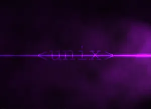 Unix Logo With Horizontal Light Ray Wallpaper