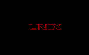 Unix Wordmark In Black Wallpaper