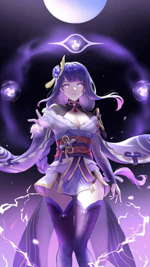 “unleash The Power Of Baal In Genshin Impact” Wallpaper