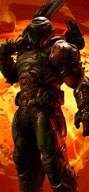Unleash The Ultimate Doom Eternal Experience From Your Iphone Wallpaper