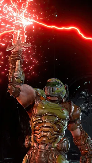 Unleash Your Power With Doom Eternal On Your Iphone Wallpaper