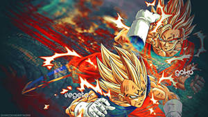 Unleashing A Devastating Kamehameha Wave. Wallpaper