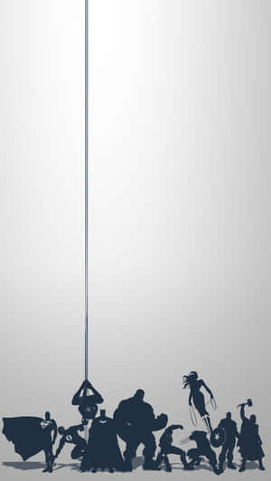 Unlock The Thrilling World Of Marvel And Dc Heroes On Your Iphone! Wallpaper