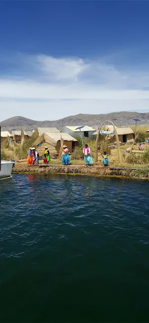 Uros Floating Islands Lake Titicaca Wallpaper