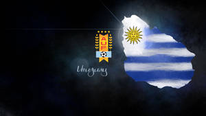 Uruguay Flag And Continent Wallpaper