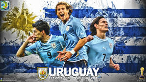 Uruguay Team In Fifa Cup Brazil Wallpaper