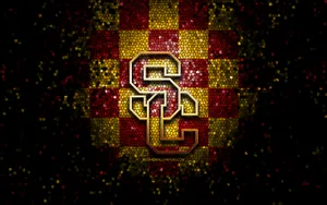 Usc Football Cracked Shiny Tiles Wallpaper