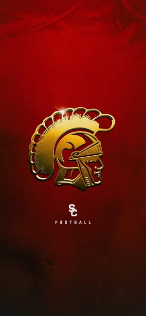 Usc Football Trojan Logo Gold Wallpaper