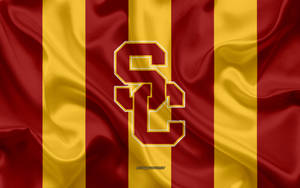 Usc Football Wrinkled Flag Wallpaper