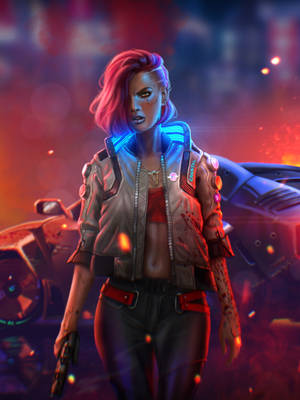 V In Cyberpunk 2077 For Android Wallpaper