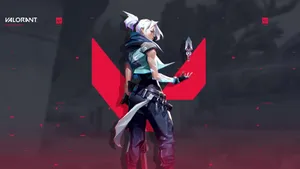 Valorant Computer Jett Dark Background Wallpaper