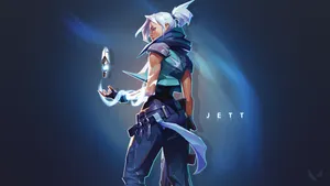 Valorant Computer Jett Levitating Object Wallpaper