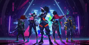 Valorant Desktop Agents Futuristic Environment Wallpaper