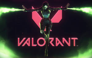 Valorant Logo Viper Poison Gas Wallpaper