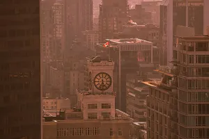 Vancouver Block Building Sepia Tonal Colors Wallpaper