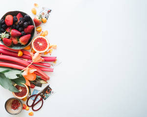 Variety Of Sliced Fruits Wallpaper