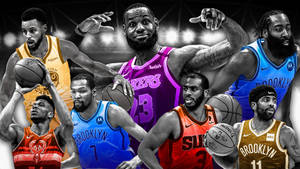 Various Stars Of Nba Desktop Wallpaper