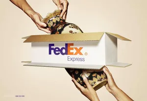 Vase Inside Fedex Tracking Box Wallpaper