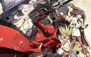 Vash, Meryl, And Milly Trigun Wallpaper