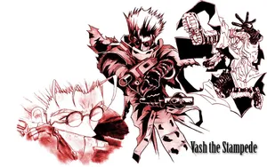 Vash The Stampede Trigun Protagonist Wallpaper